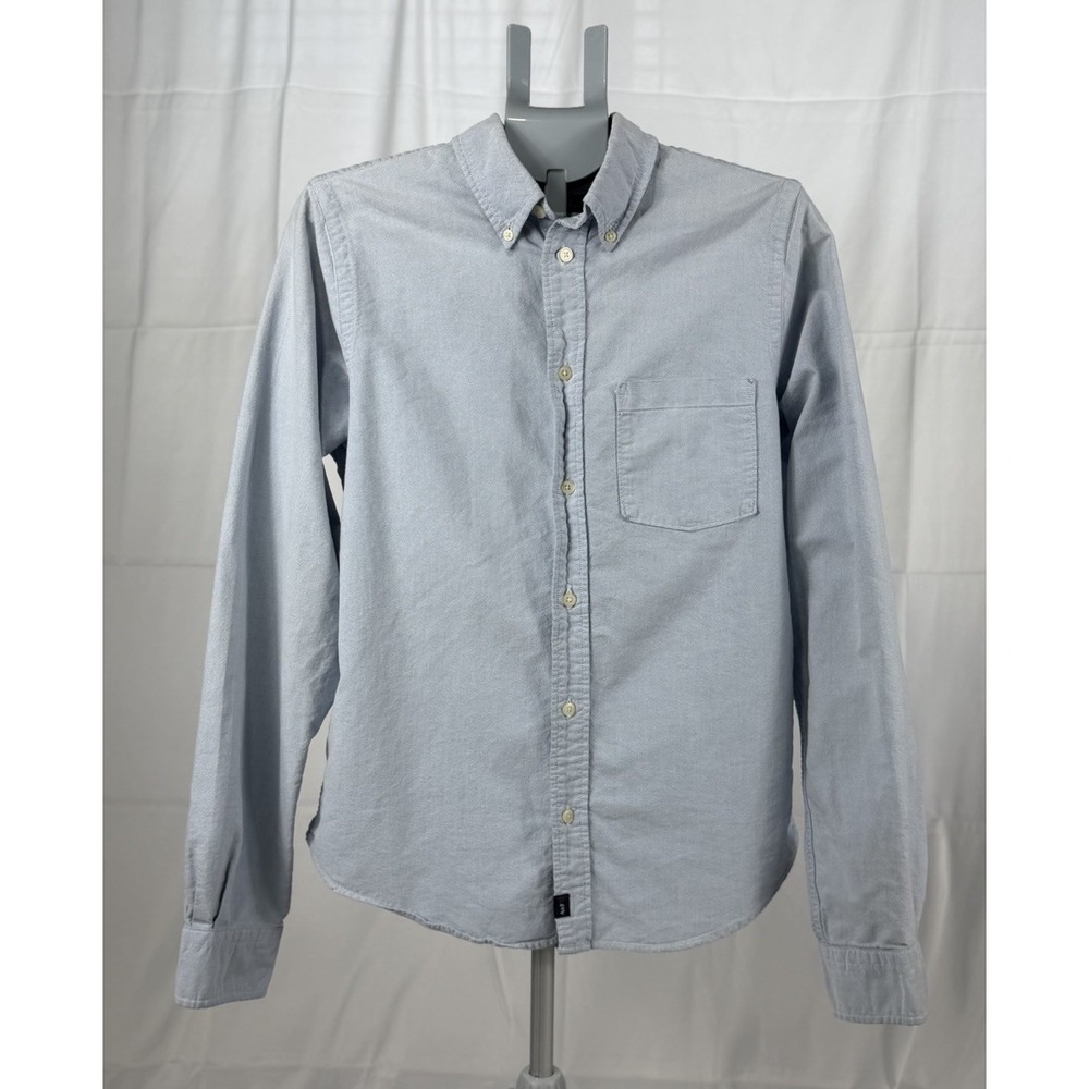 Abercrombie & Fitch Mens Muscle Fit Oxford Shirt‎ Light Blue Cotton Large